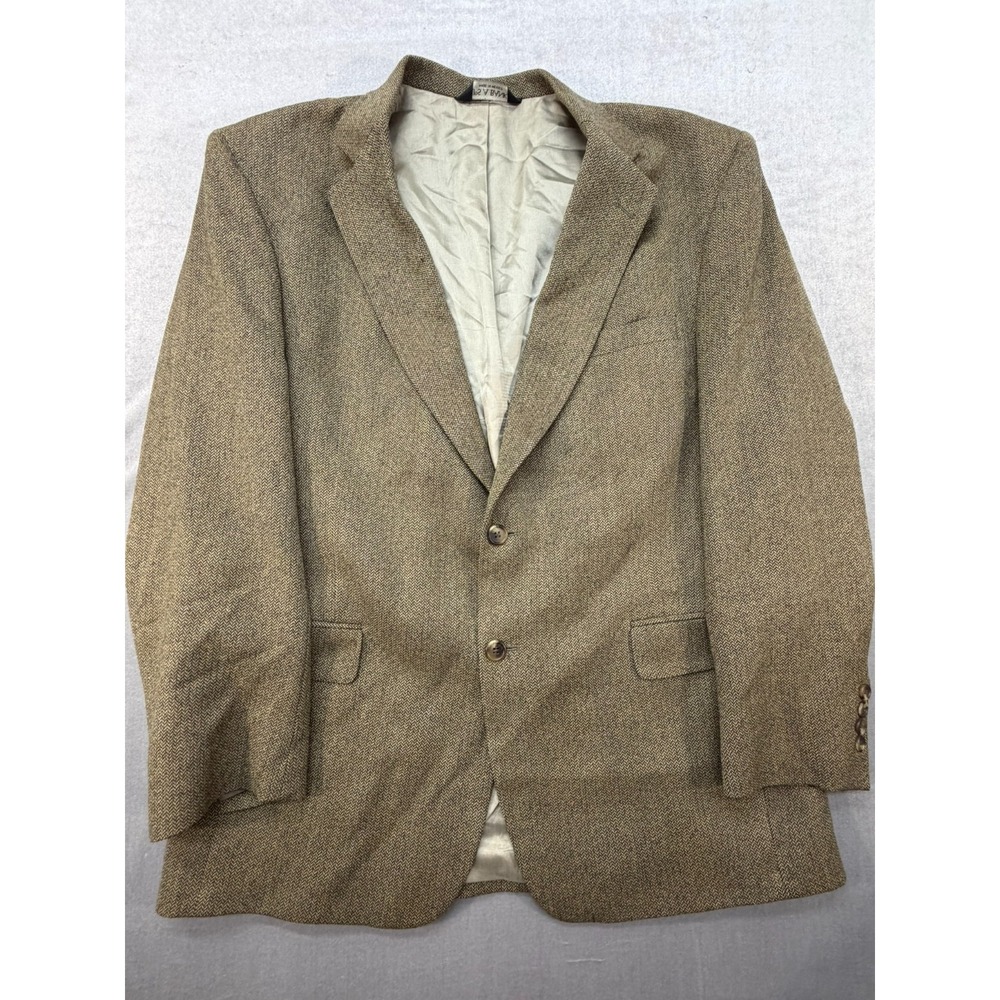 Joseph A. Bank 100% Wool Men Tan Suit Jacket Blazer Size 44R